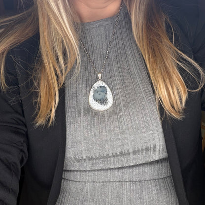Ciondolo Opale Dendritico e Argento 925