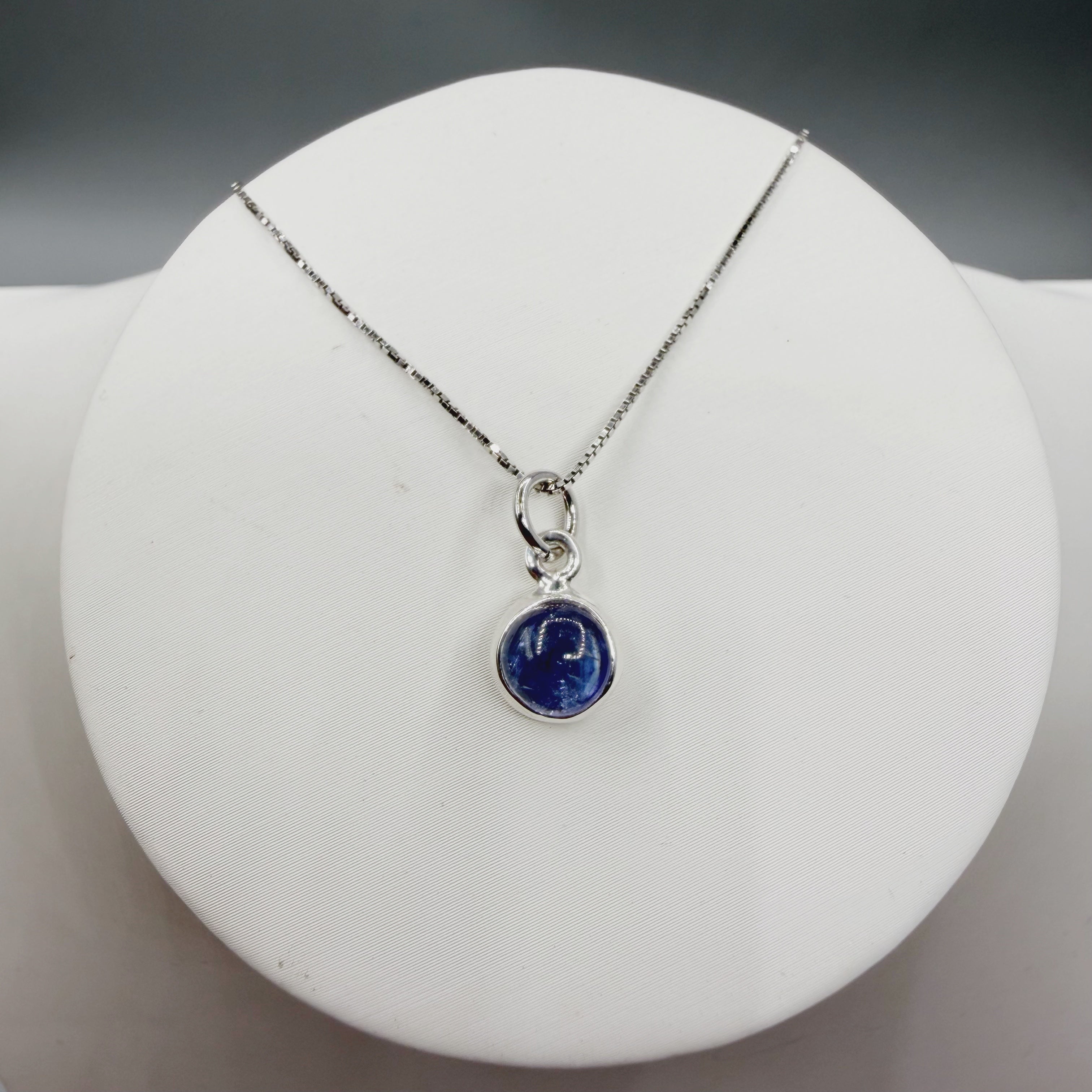 Ciondolo Punto Luce Tanzanite Argento 925 - Tondo LISCIO