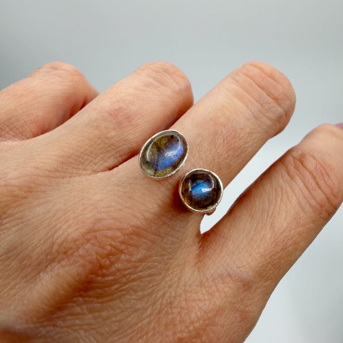 Anello Double Labradorite - Argento 925