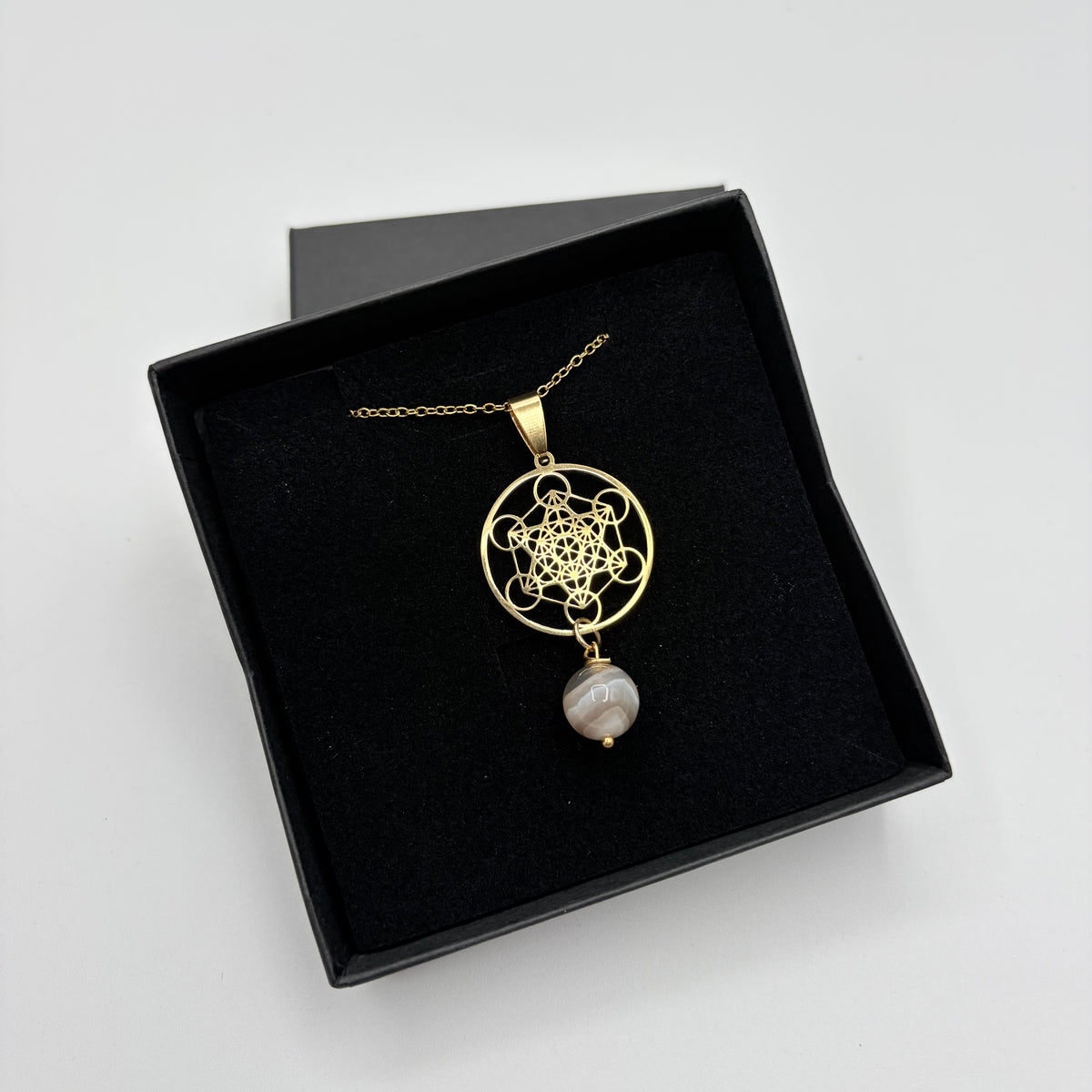 Collana Occhio di Shiva e Cubo di Metatron - GOLD