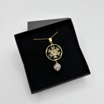 Collana Occhio di Shiva e Cubo di Metatron - GOLD