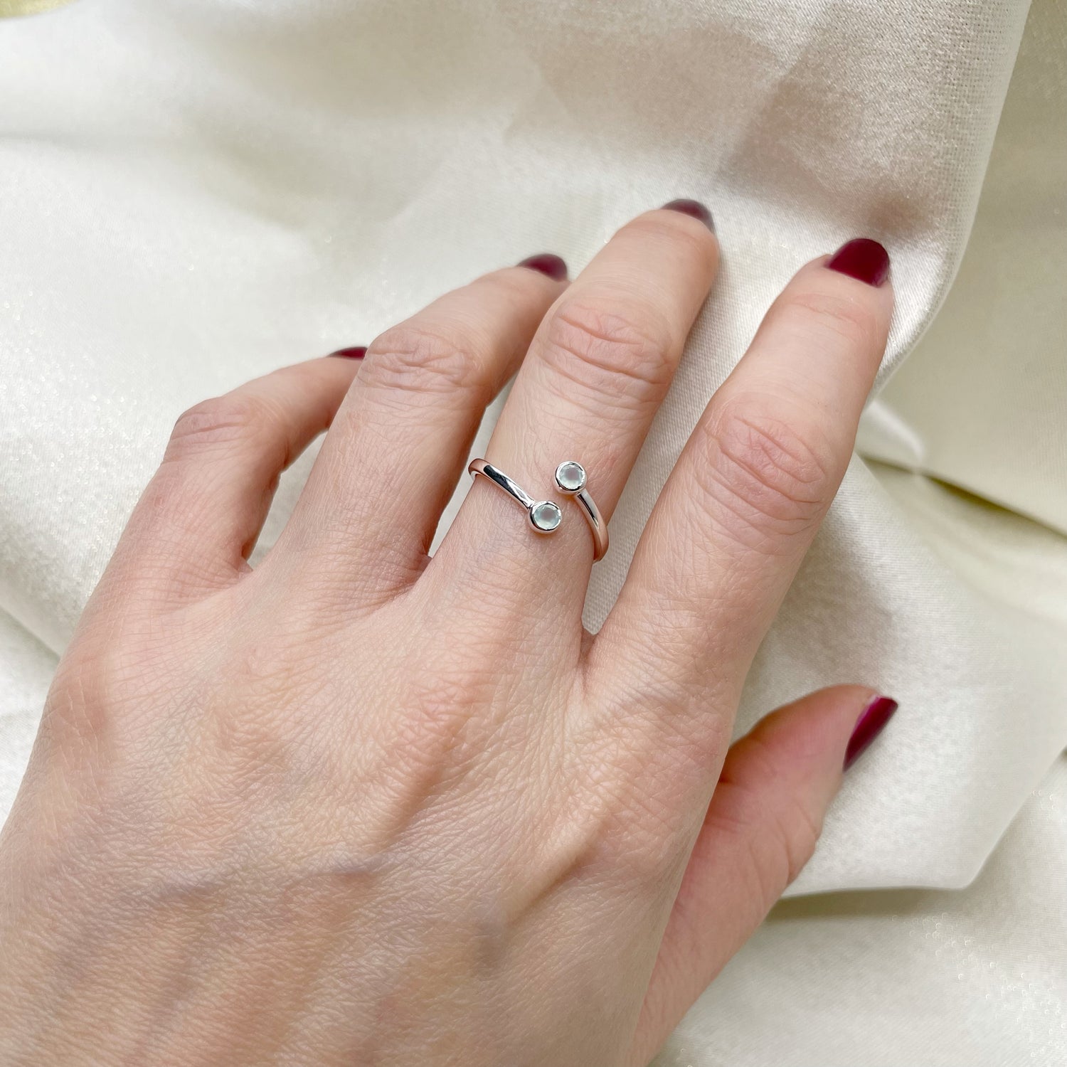 Anello Gemini - Calcedonio e Argento 925