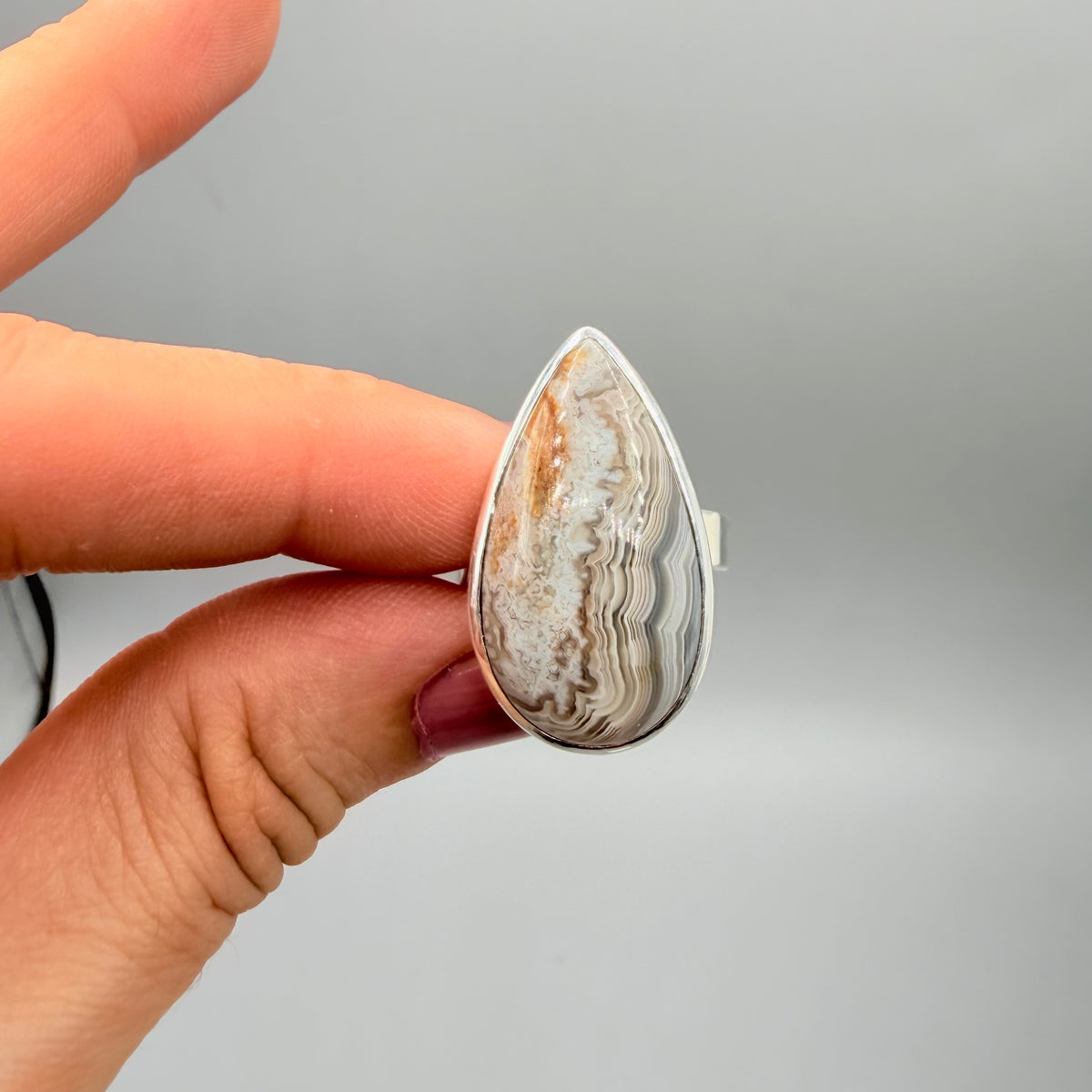 Anello Occhio di Shiva - Argento 925 - a goccia