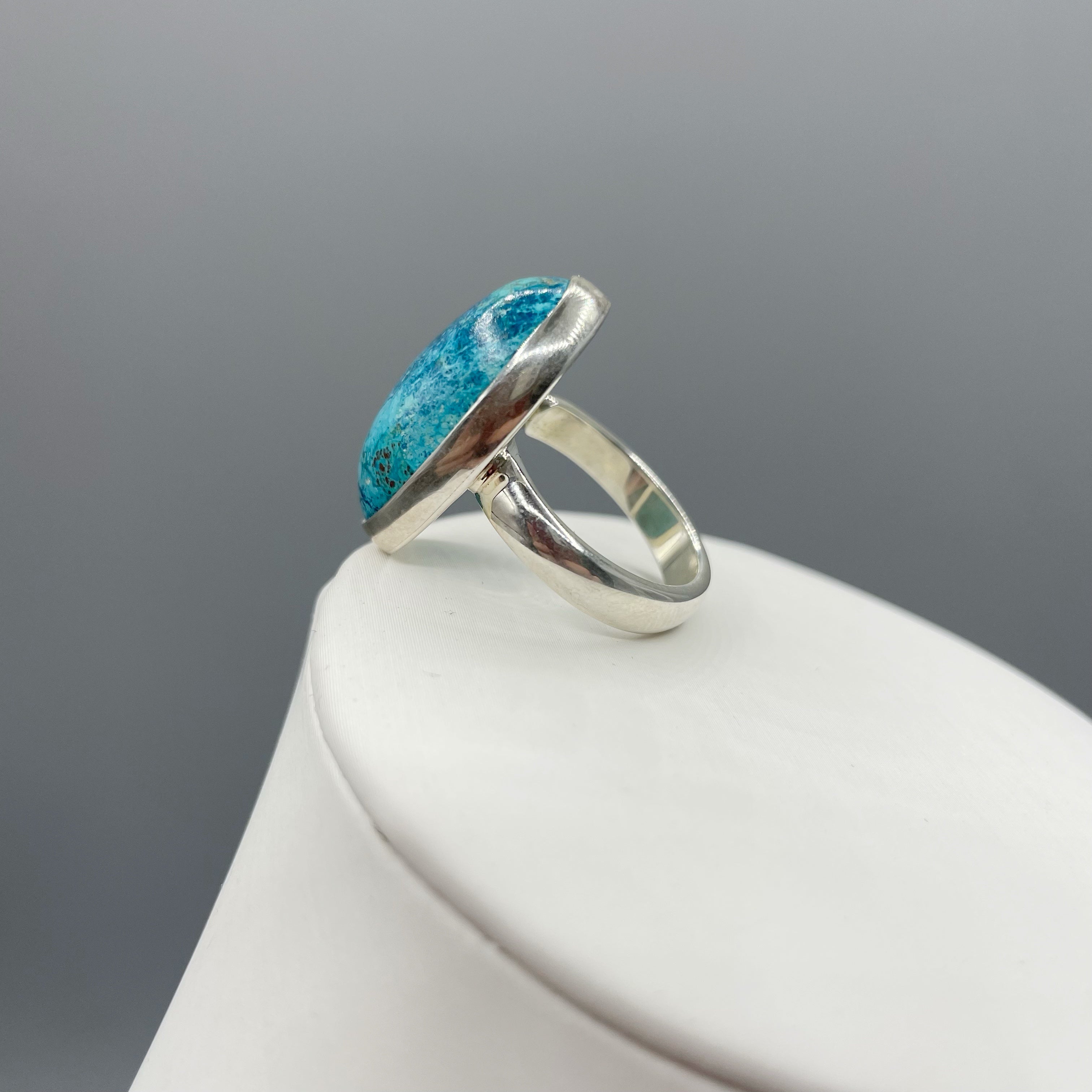 Anello Shattuckite e Argento 925 - Ovale