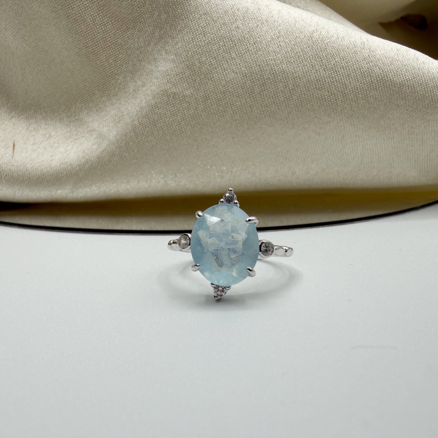 Anello Princess Acquamarina e Argento 925