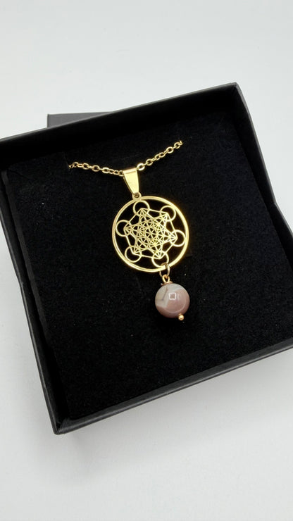 Collana Occhio di Shiva e Cubo di Metatron - GOLD