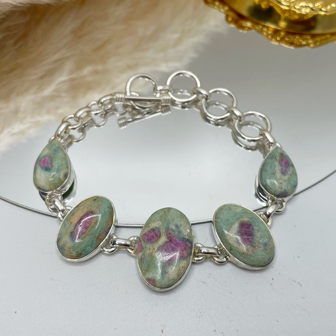 Bracciale Rubino in Fuchsite - Argento 925