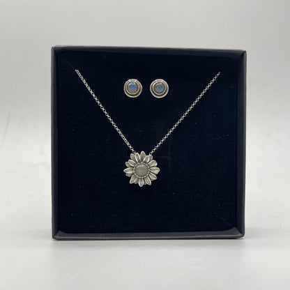 Set Labradorite - Ciondolo e Orecchini, Argento 925