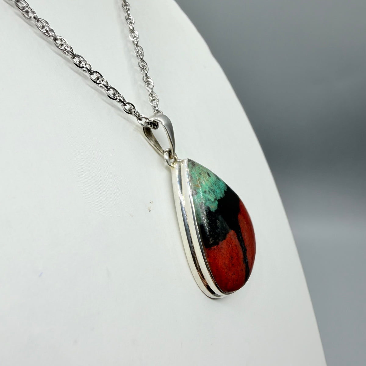 Ciondolo Cuprite e Argento 925 - Goccia grande