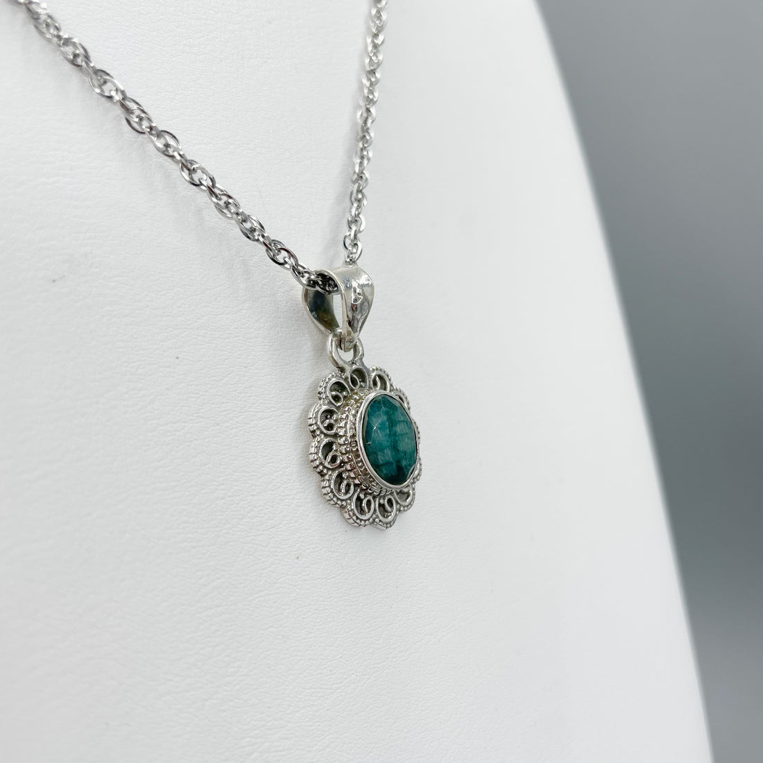 Ciondolo Smeraldo - Argento 925