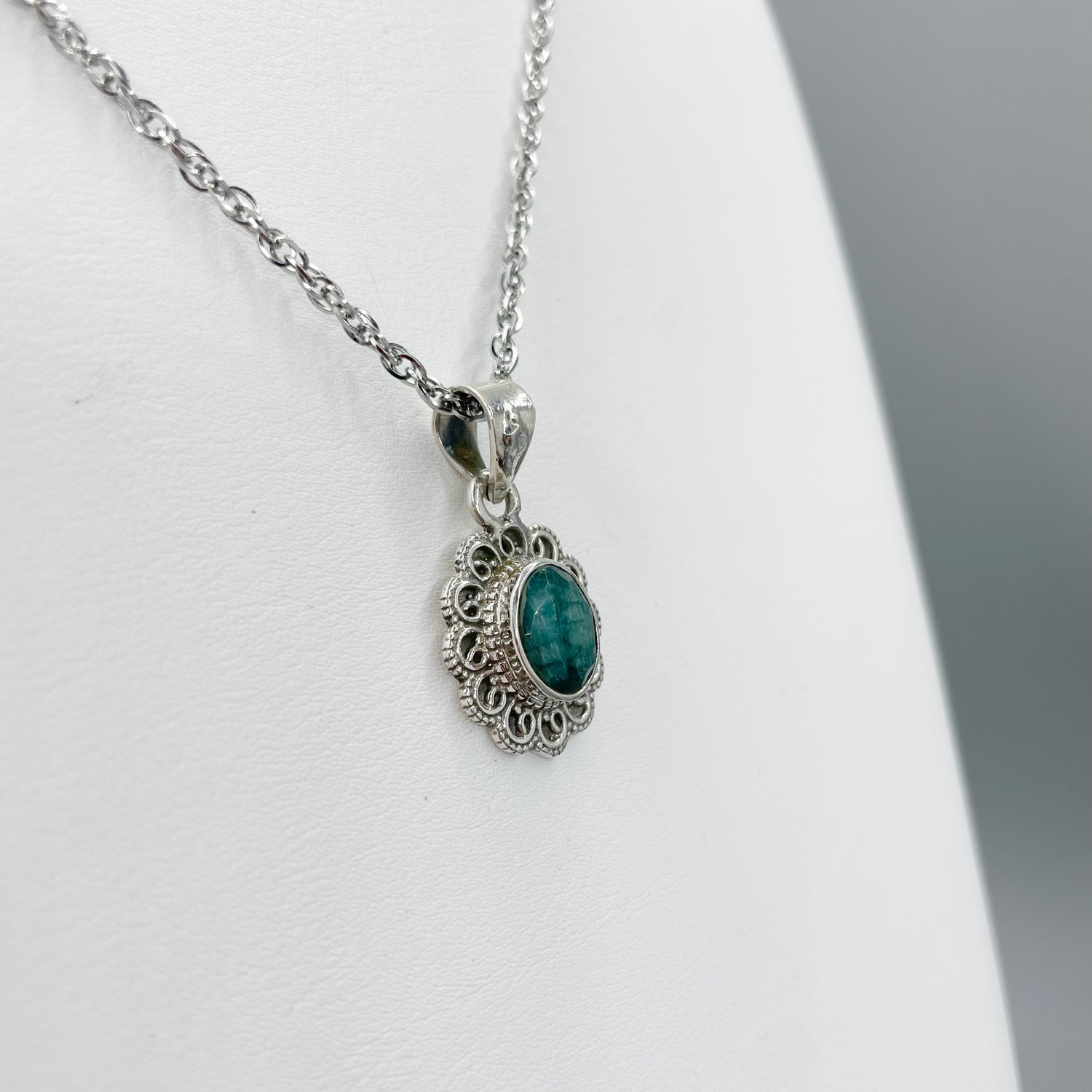 Ciondolo Smeraldo - Argento 925