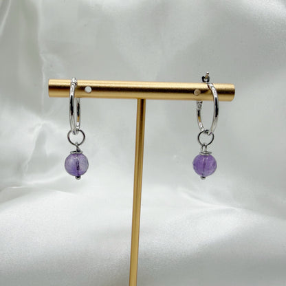 Orecchini Cerchio Ametista