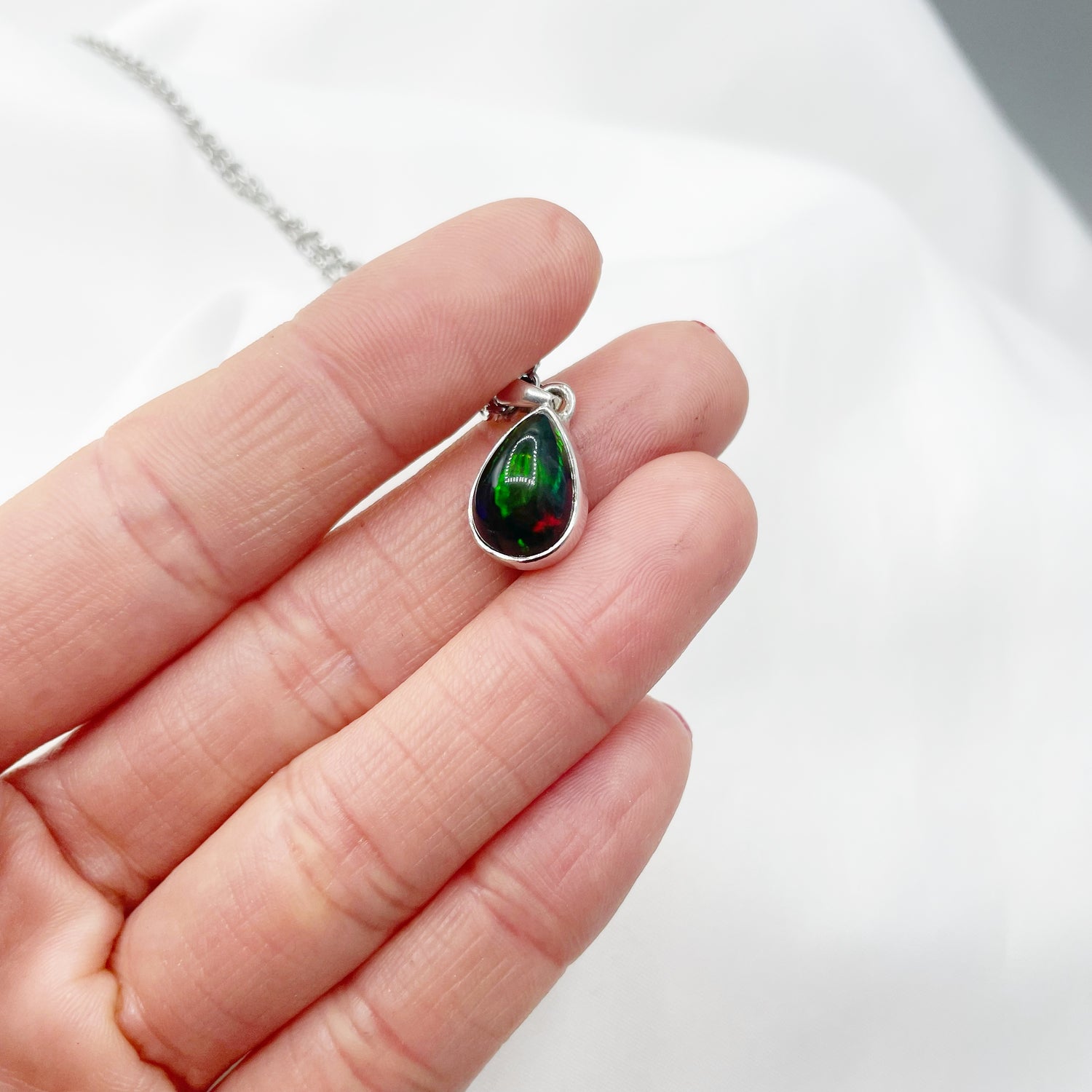 Ciondolo Opale Nero Chalama - Argento 925