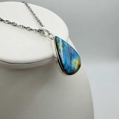 Ciondolo Labradorite Argento 925 - A Goccia
