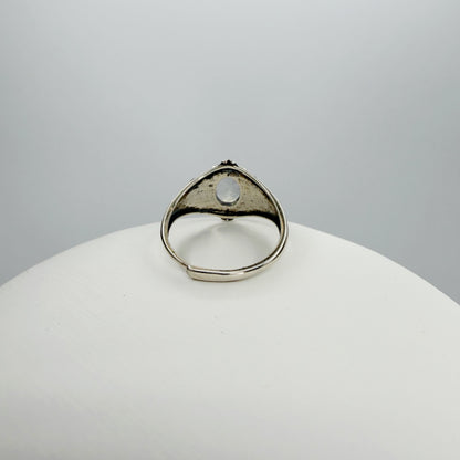 Anello Labradorite Bianca - Argento 925