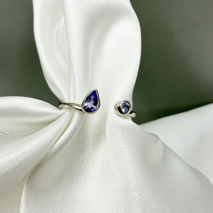 Anello Double Tanzanite - Argento 925