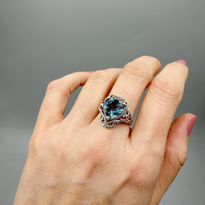 Anello Fluorite Cuore Regale - Argento 925