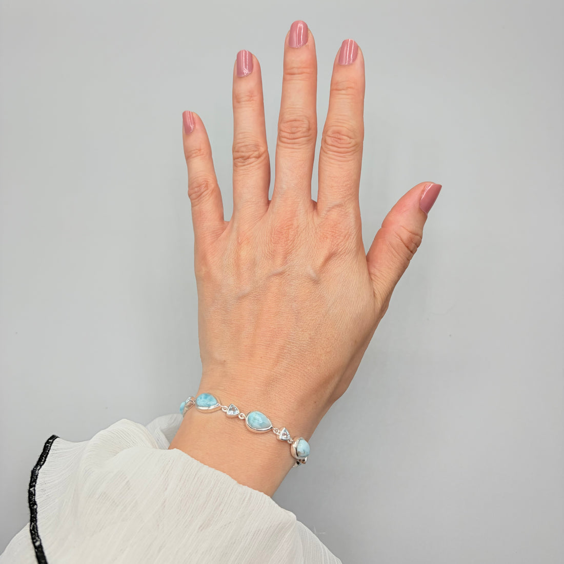 Bracciale Larimar e Topazio | Argento 925
