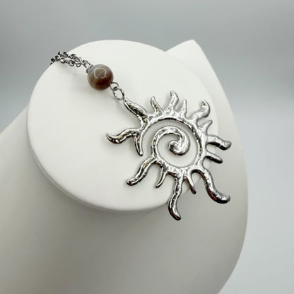 Collana Occhio di Shiva Sunshine - Acciaio inossidabile Silver