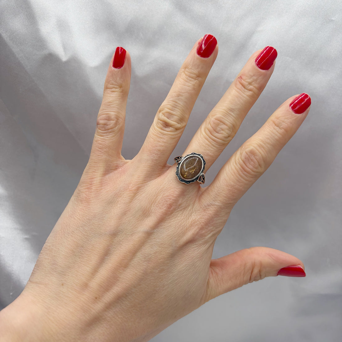Anello Pietra del Sole e Argento 925