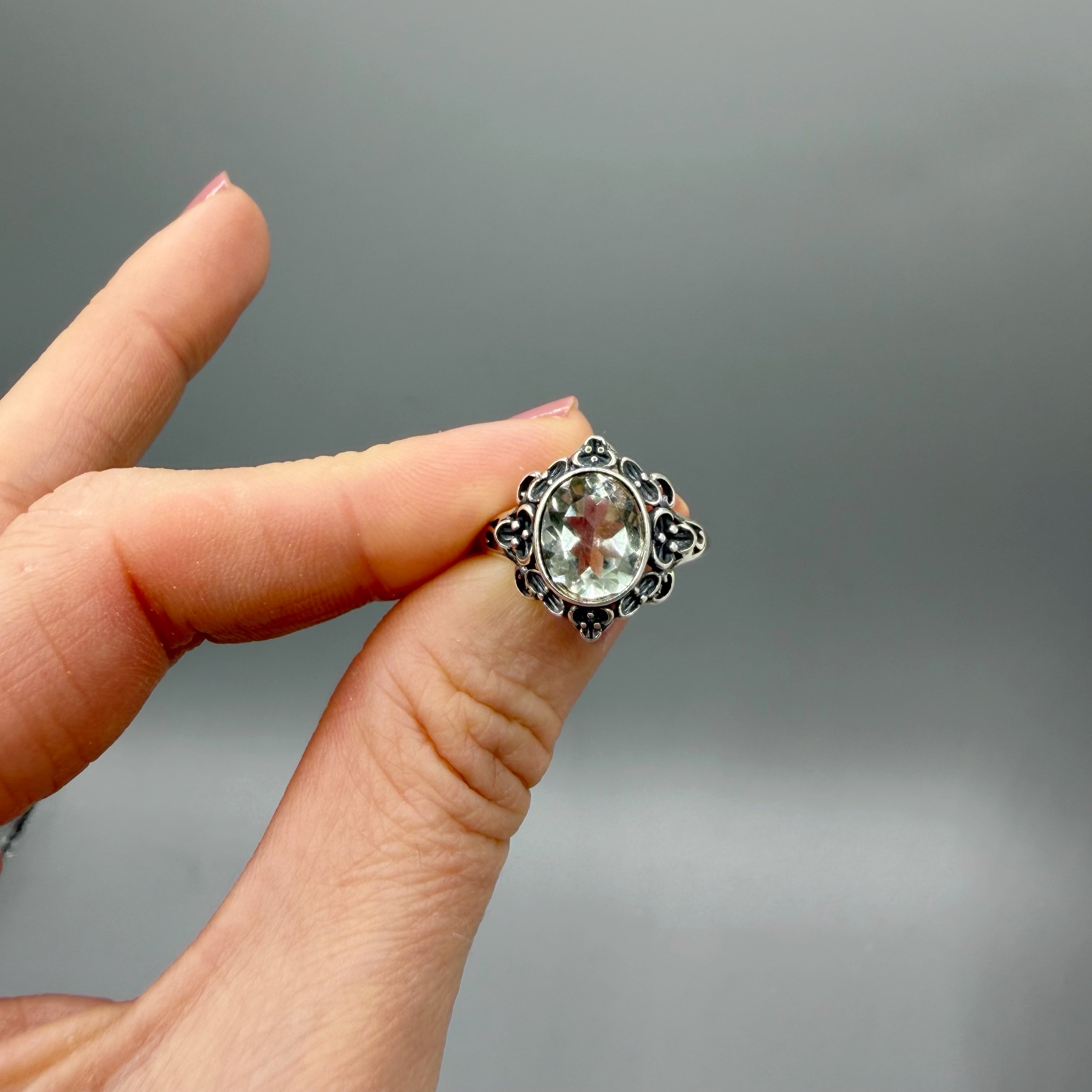Anello Prasiolite e Argento 925 - Decor
