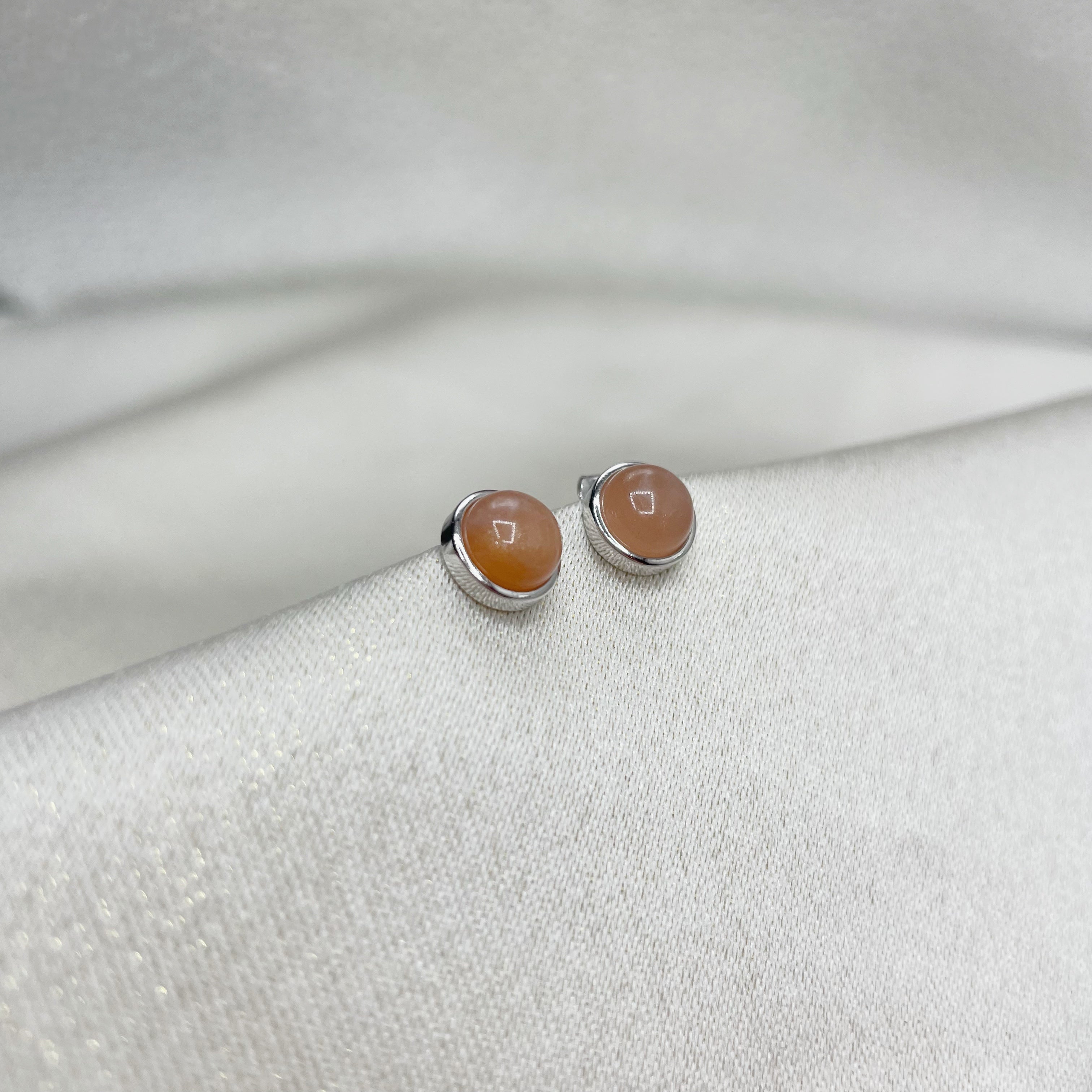 Set Pietra di Luna - Ciondolo e Orecchini, Argento 925