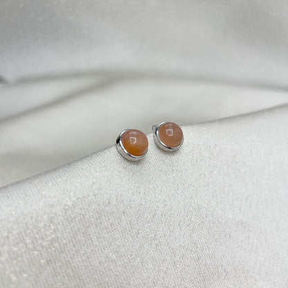 Set Pietra di Luna - Ciondolo e Orecchini, Argento 925