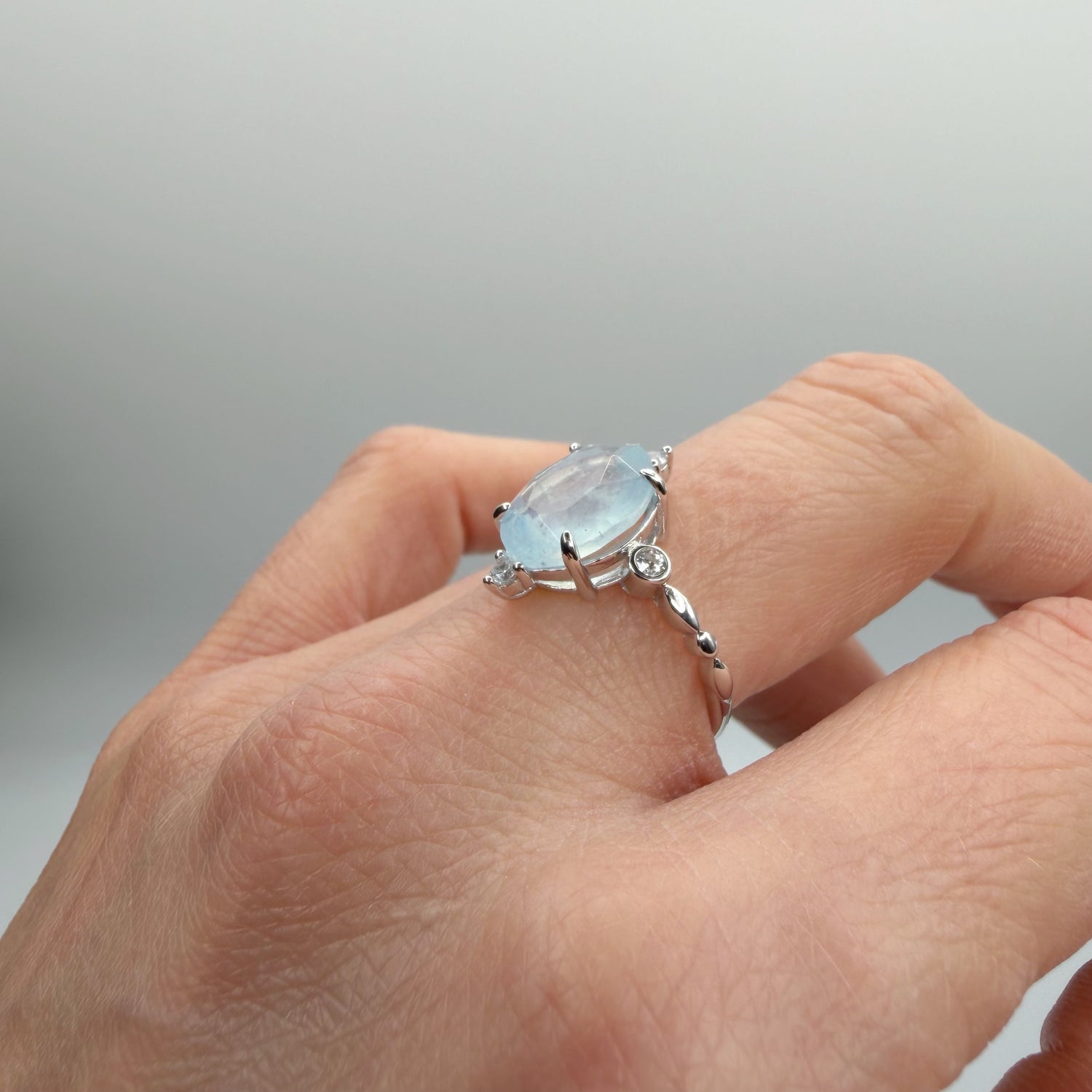 Anello Princess Acquamarina e Argento 925