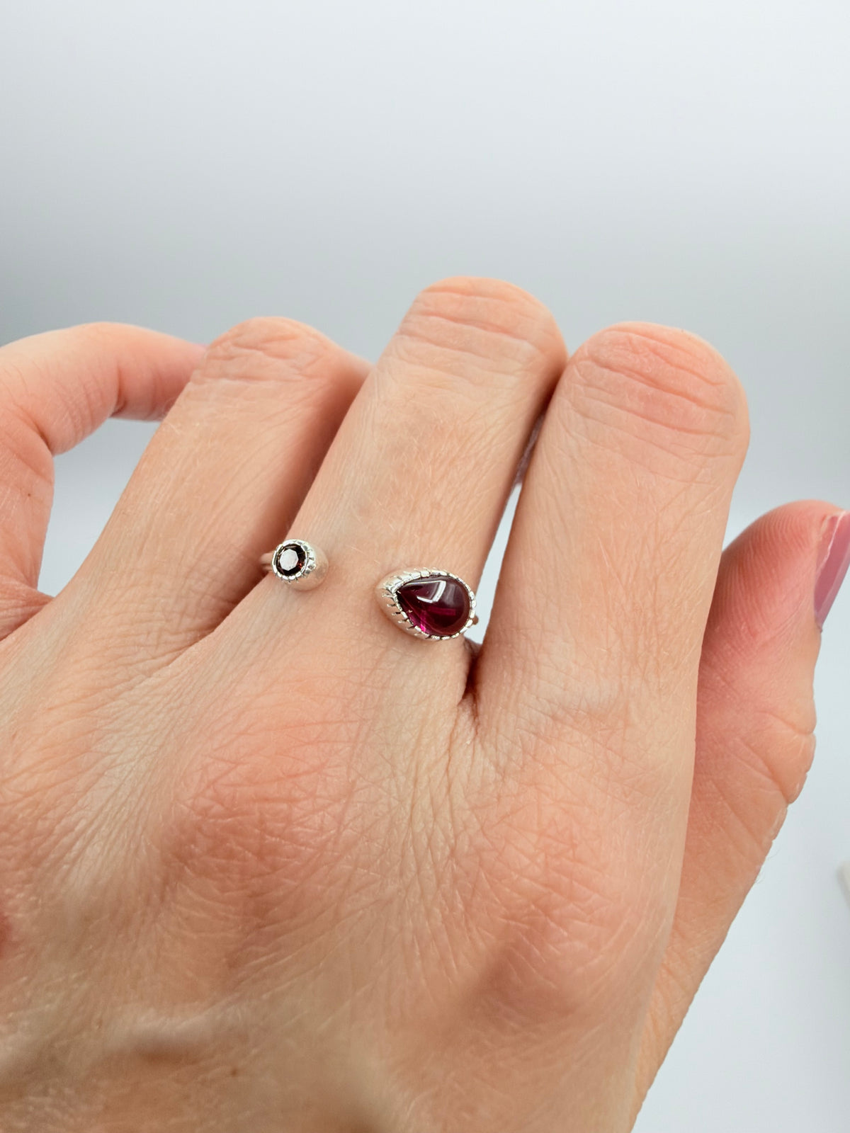 Anello Granato Argento 925