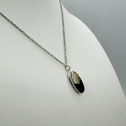 Ciondolo Pirite in Magnetite - Argento 925