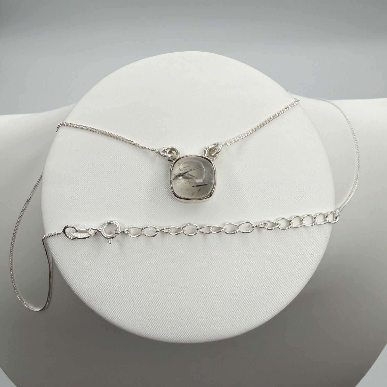 Collana Quarzo Tormalinato - Argento 925