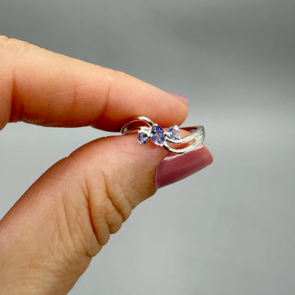 Anello Tanzanite Trilogy | Argento 925 - NON REGOLABILE