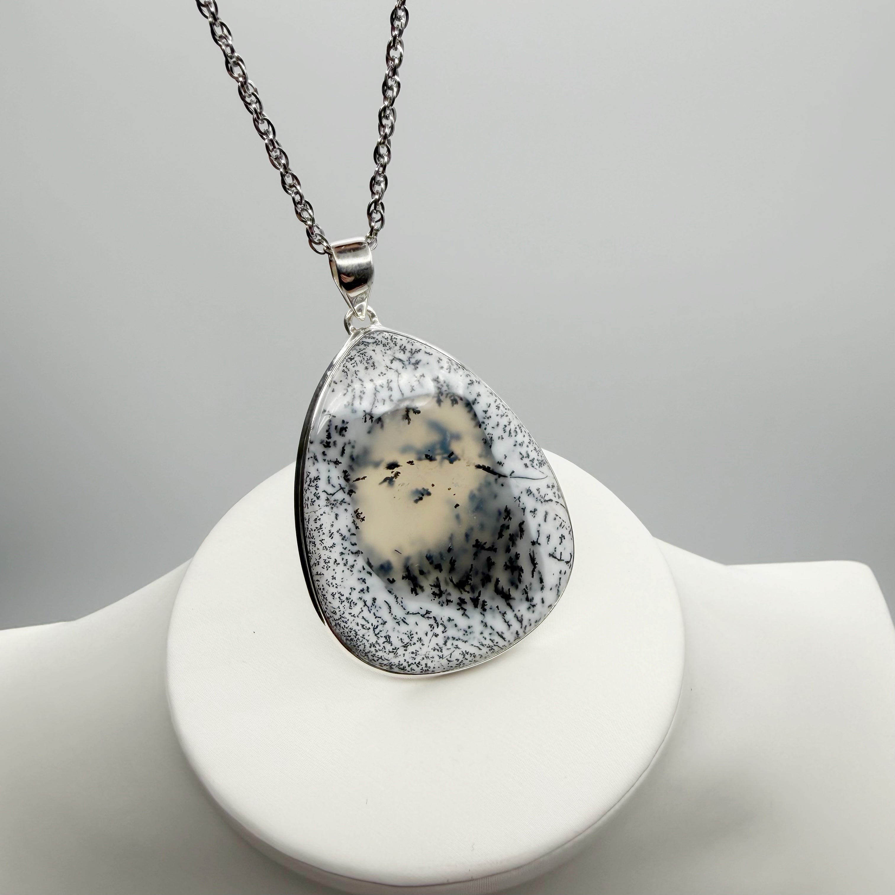 Ciondolo Opale Dendritico e Argento 925
