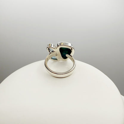 Anello Turchese Naturale e Topazio - Argento 925