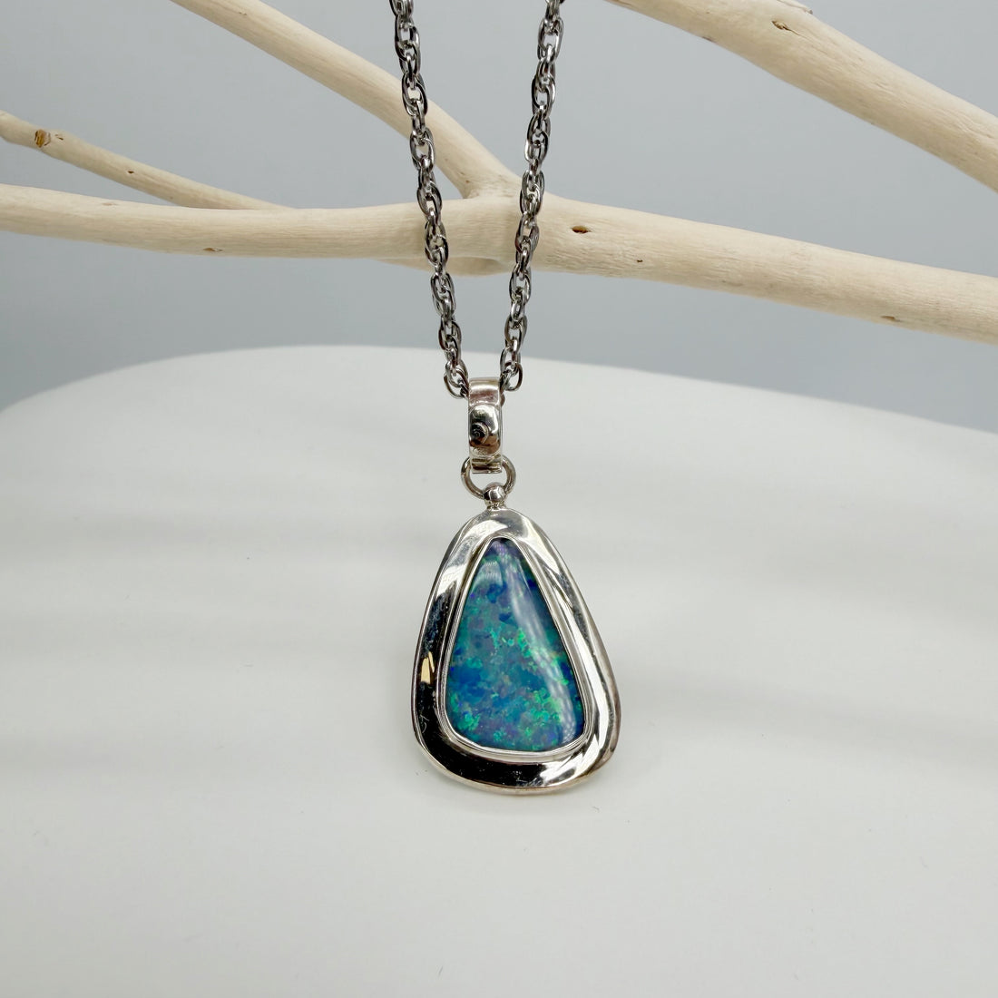 Ciondolo Opale Australiano e Argento 925