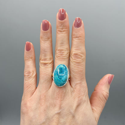 Anello Shattuckite e Argento 925 - Ovale