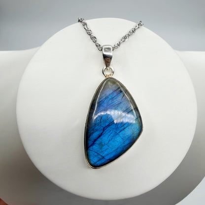 Ciondolo Labradorite Blu - Argento 925
