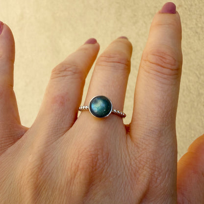 Anello Labradorite Sfera - Argento 925