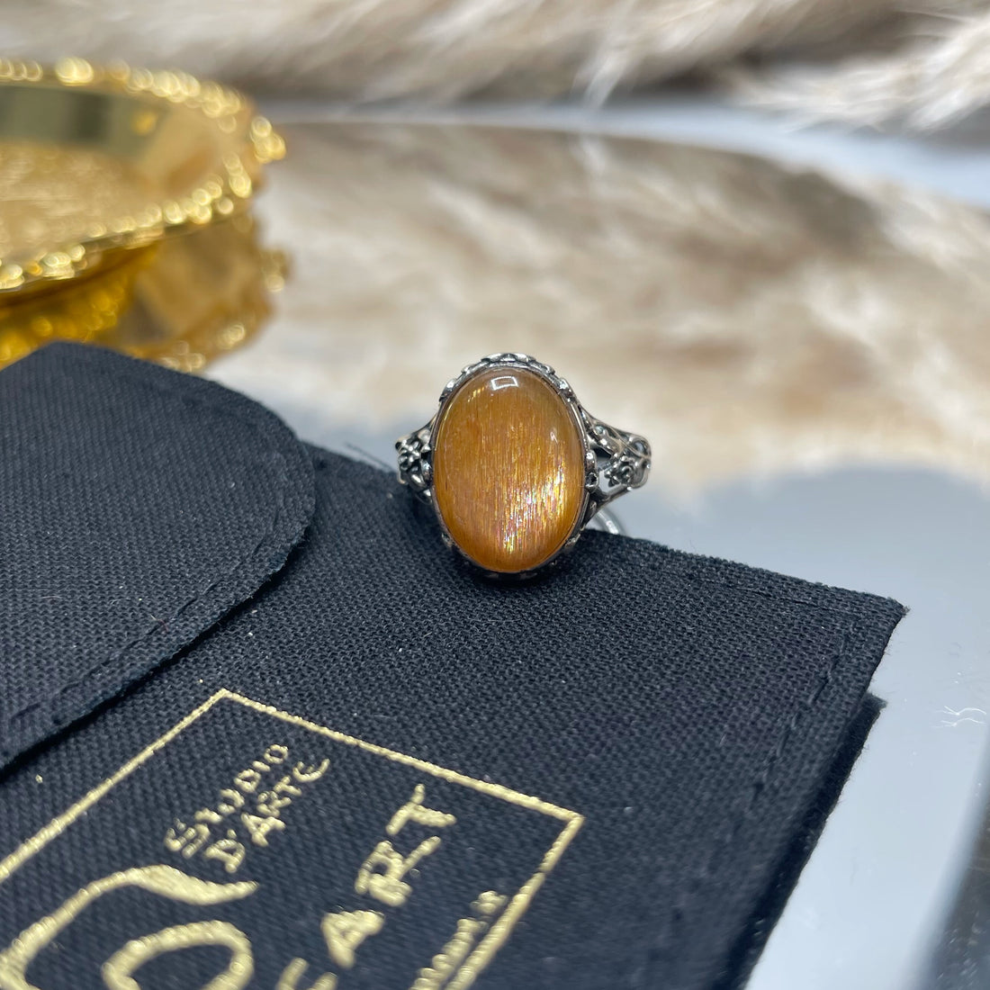 Anello Pietra del Sole e Argento 925