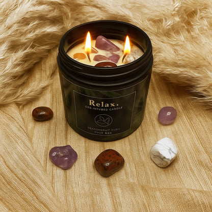 Candela RELAX - cristalli e aroma per rilassarsi