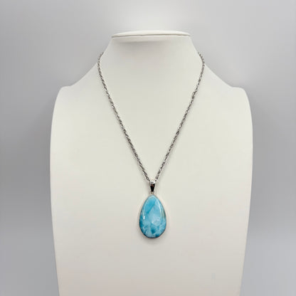 Ciondolo Larimar Argento 925 - Goccia grande