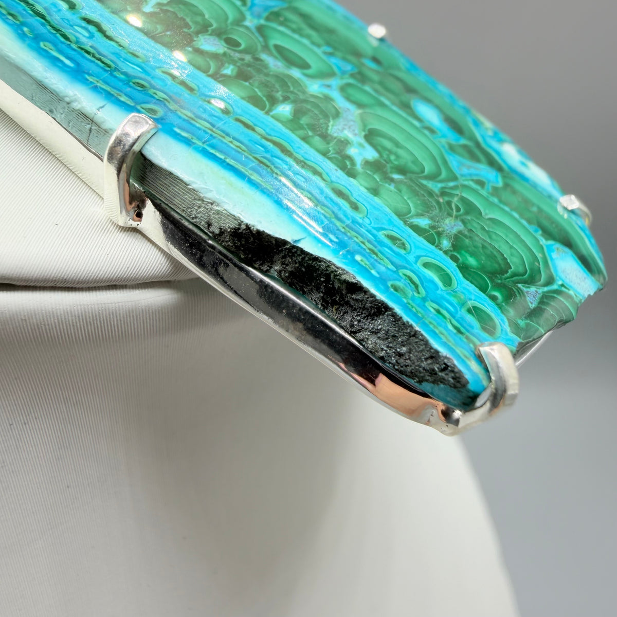 Ciondolo Malachite e Crisocolla Argento 925 - grande