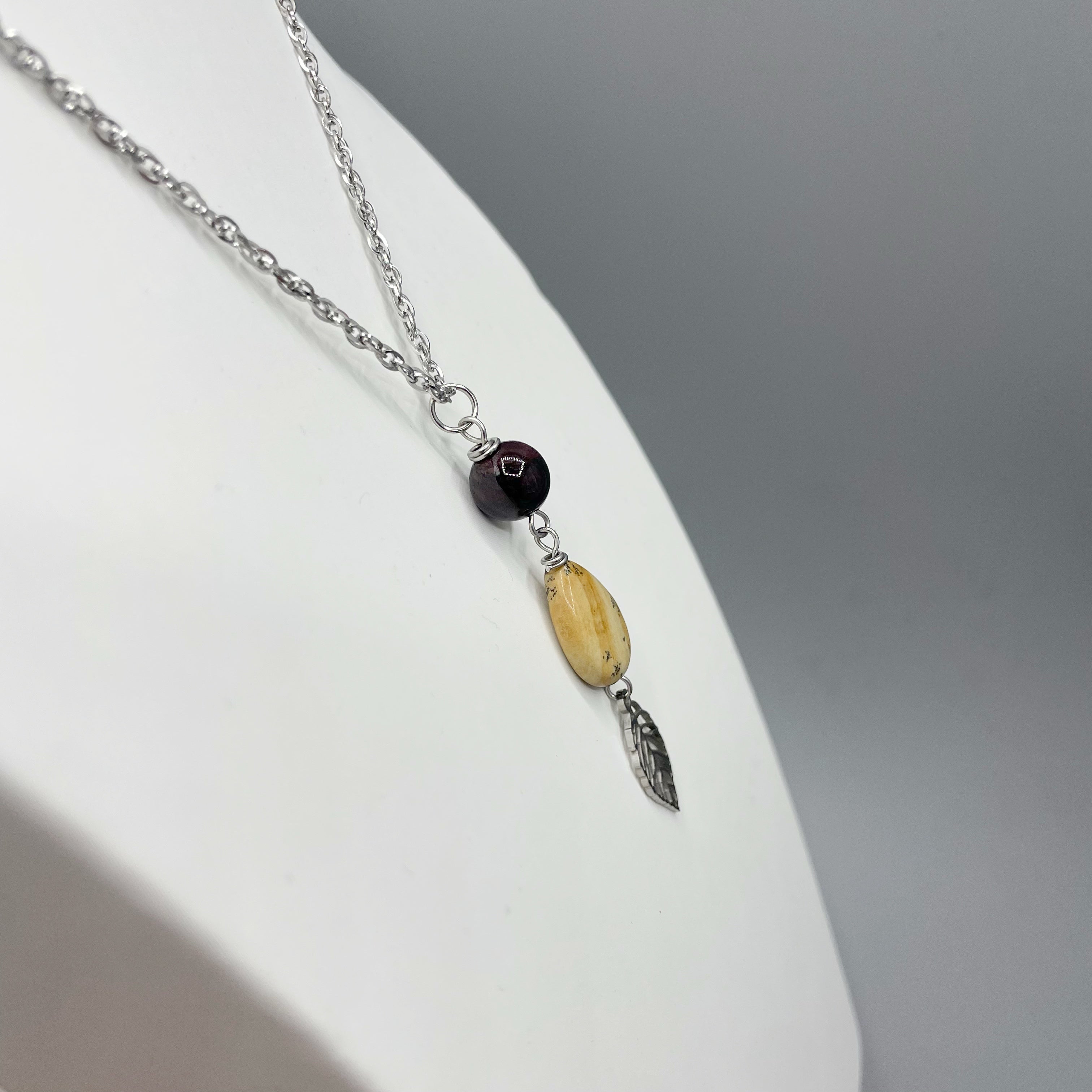 Collana del Successo - Granato e Pietra Paesina