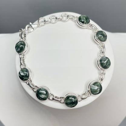 Bracciale Serafinite e Argento 925 - tondo