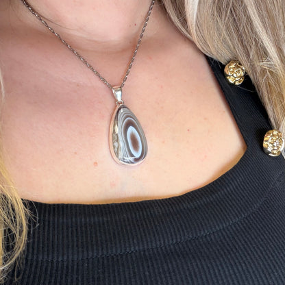 Ciondolo Occhio di Shiva Argento 925 - A Goccia grande