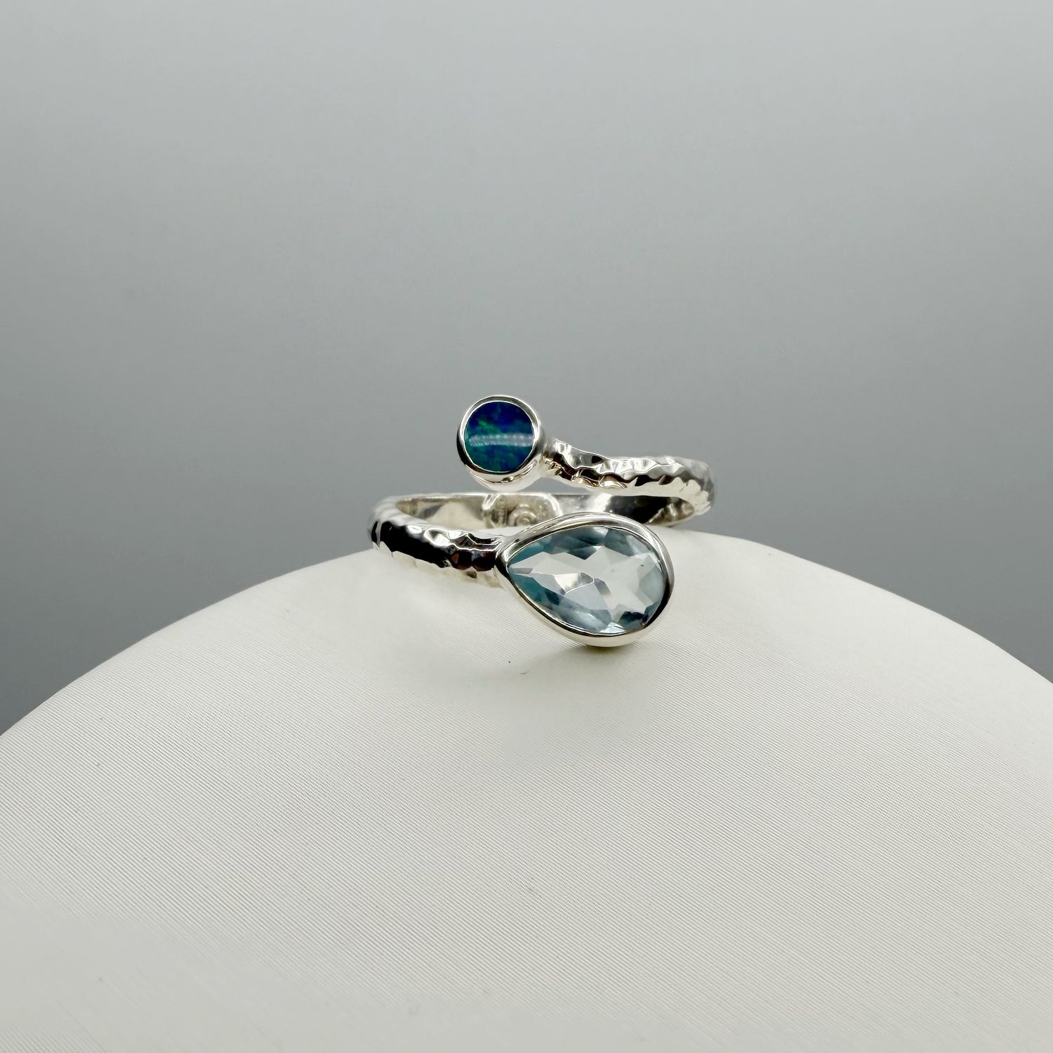 Anello Topazio e Opale Australiano - Argento 925
