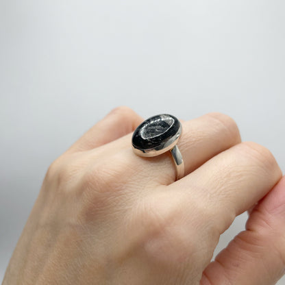 Anello Serafinite nera - Argento 925