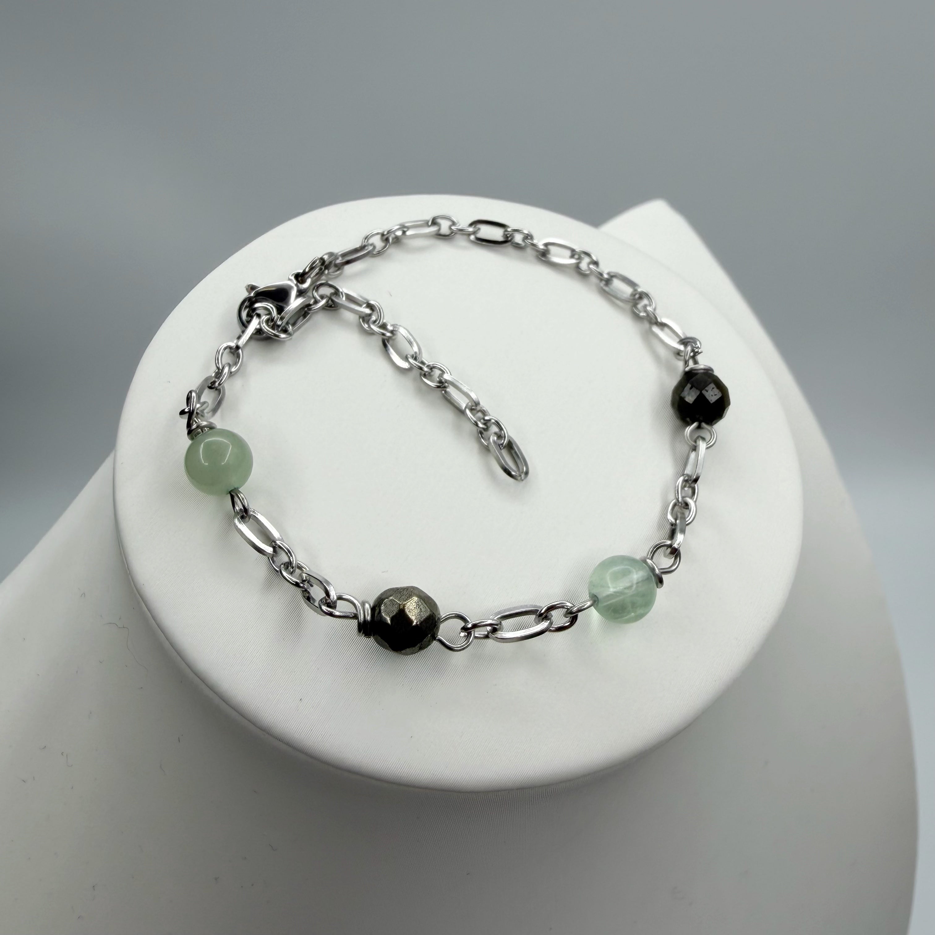 Bracciale Fortuna Magica - pirite, ossidiana, fluorite, avventurina - LIMITED EDITION
