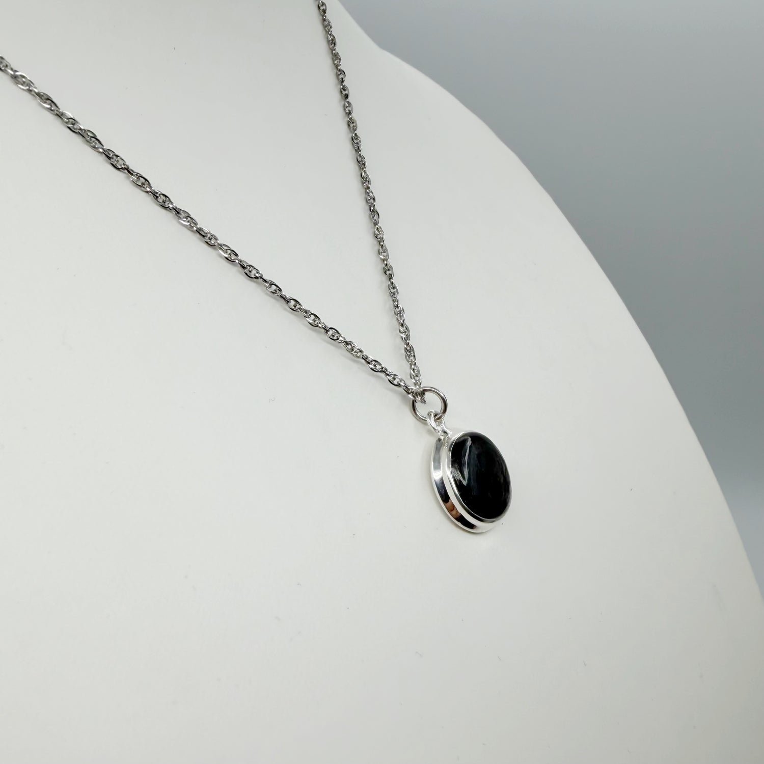 Ciondolo Iperstene Argento 925 - Tondo piccolo