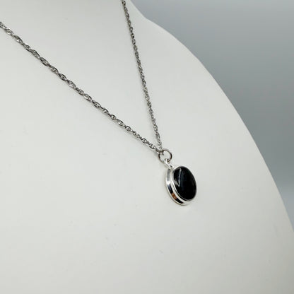 Ciondolo Iperstene Argento 925 - Tondo piccolo